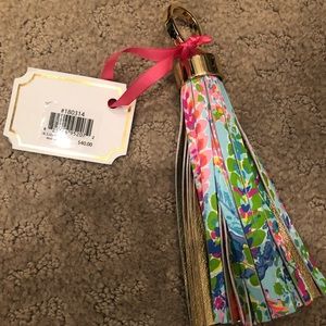 Lily Pulitzer tassel keychain